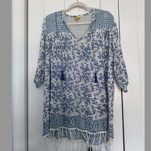Roberta Roller Rabbit Beach CoverupTunic Size M